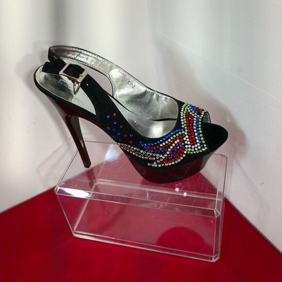 Elegant Multicolor Platform Heels - Picture 2 of 8